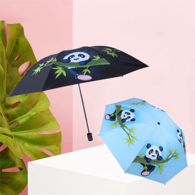 厂家直销黑胶防紫线晴雨伞 卡通防晒三折小黑伞可定制logo粉色视频在线网站伞